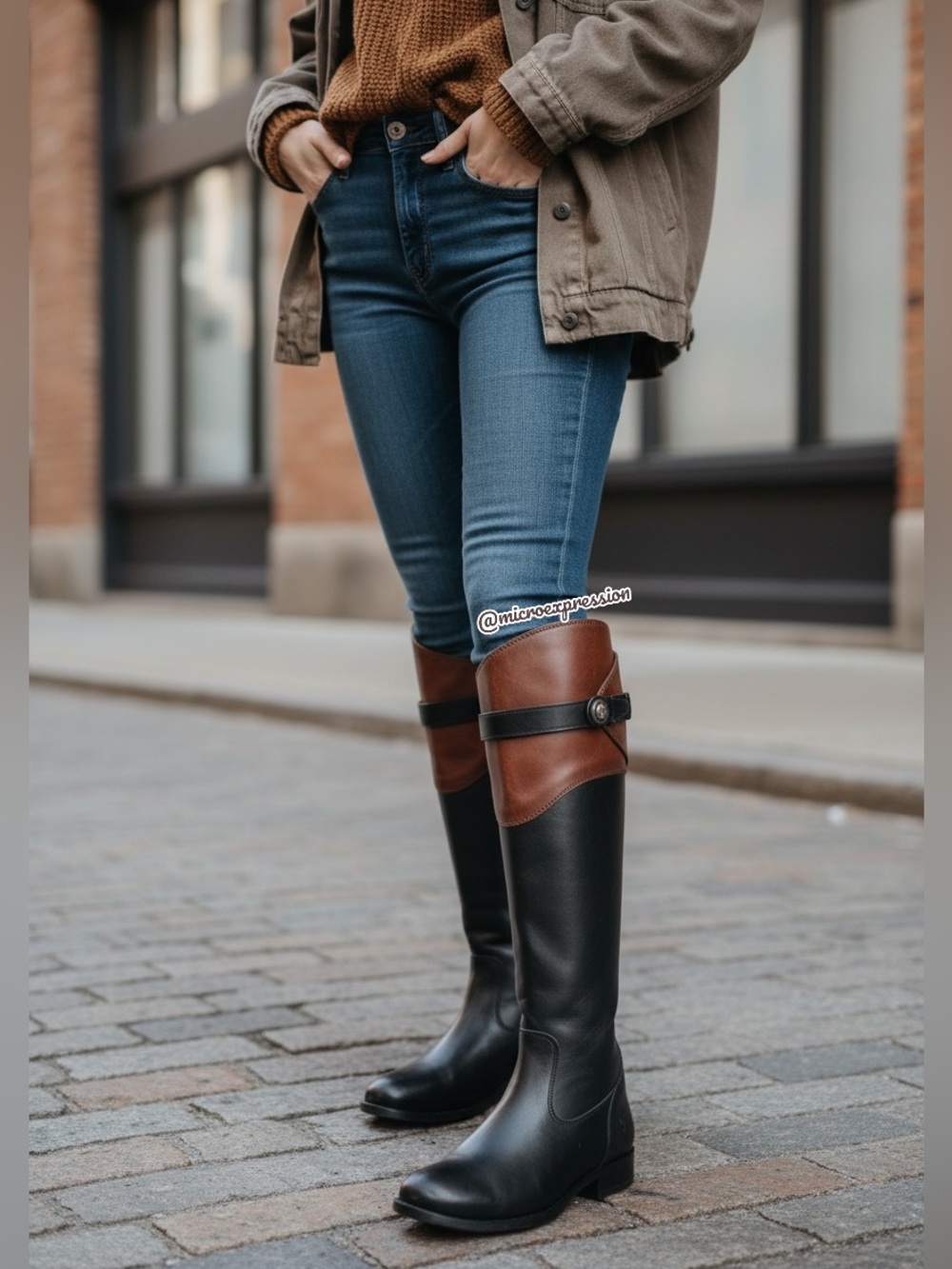 $399 Frye Molly Button Black Brown Multicolor Leather Equestrian Riding Boots - Picture 6 of 13